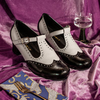 PREVENTA 🏷️ Oxford Blanco Negro 4 cm