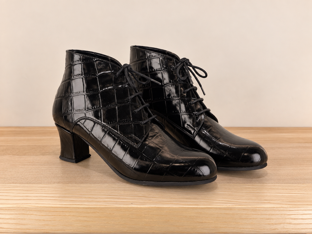 Amaranta 5 cm Croco Negro