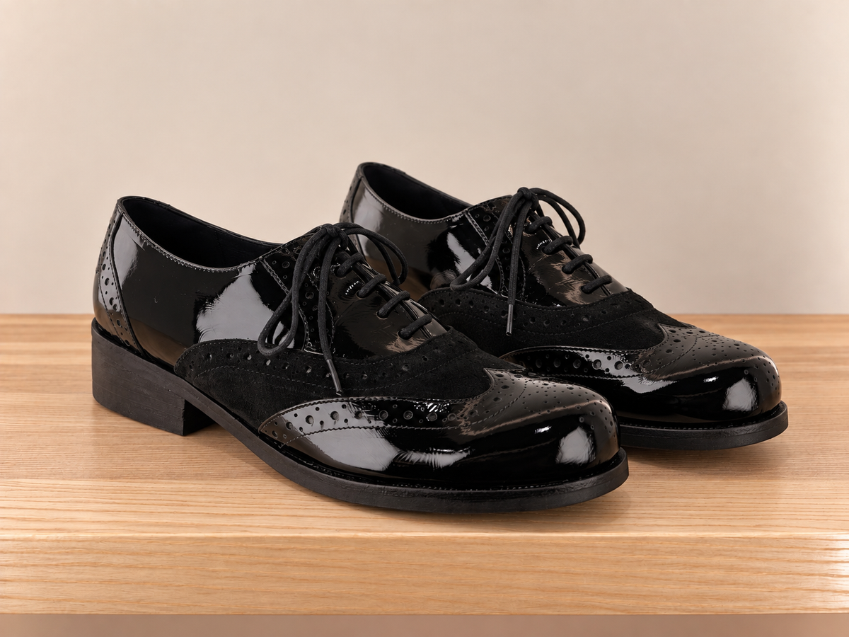 Oxford acordonado negro