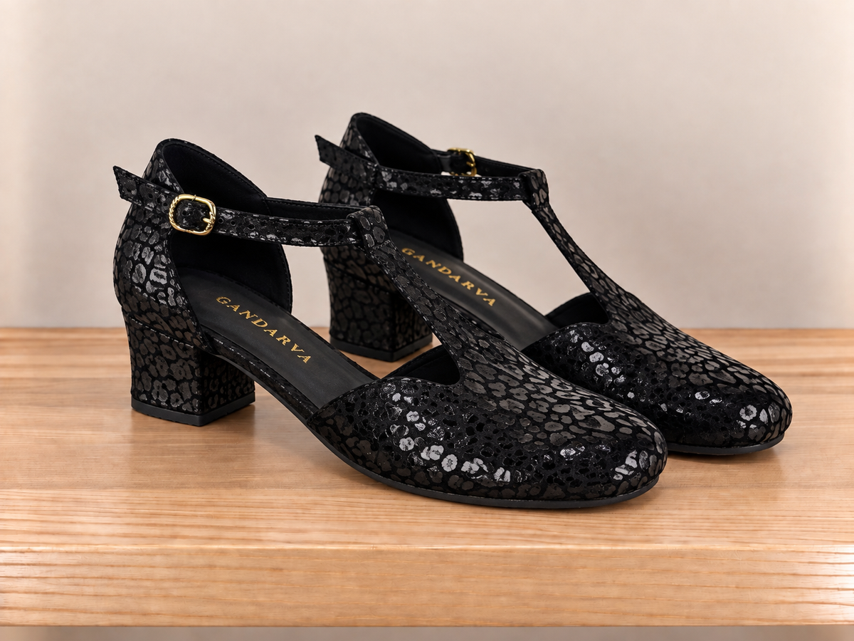 Greta 4 cm Negro Chita