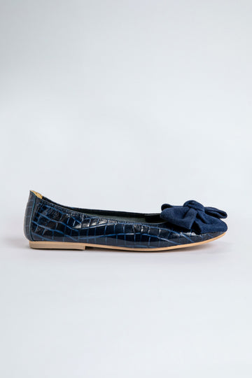 Ballerina Lilly Croco Azul